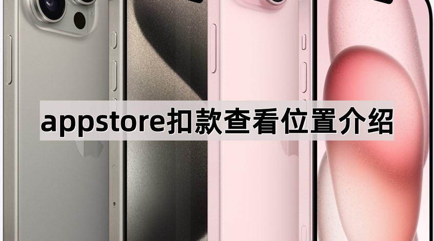 appstore扣款查看位置介绍