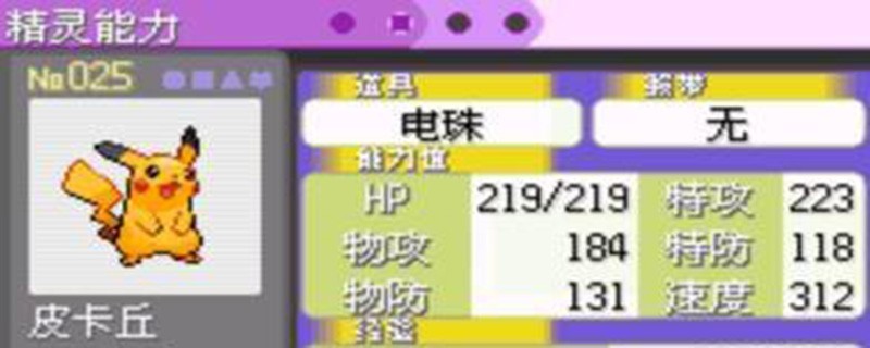 漆黑的魅影皮卡丘配招