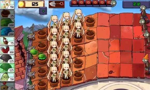 植物娘大战僵尸手机版