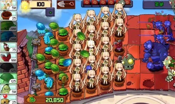 植物娘大战僵尸手机版