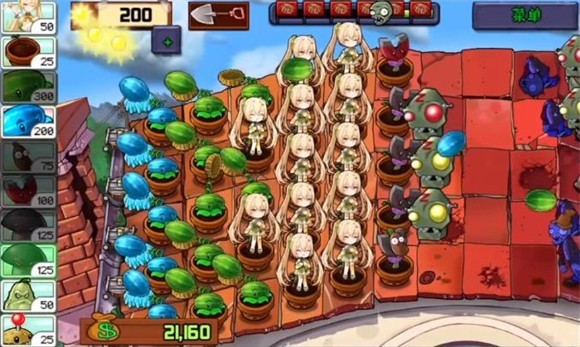 植物娘大战僵尸手机版